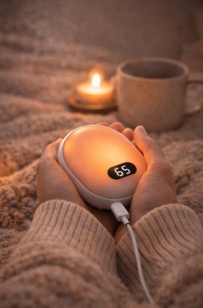 Halcyra PocketWarm™ – Rechargeable Hand Warmer